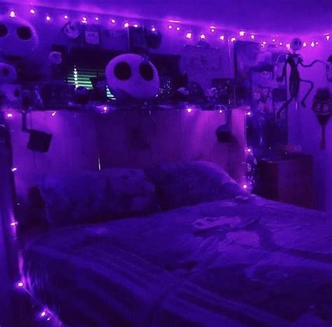 Task lighting is great for reading in bed. Purple LED Fairy Lights in 2020 | Halloween bedroom ...