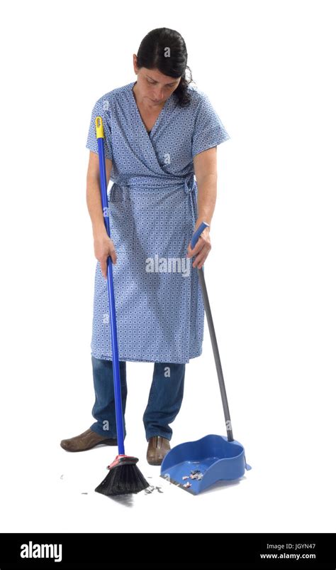Lady Sweeping Dust By Broom Hi Res Stock Photography And Images Alamy