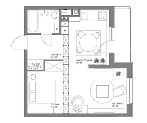 3 Small Space Apartment Interiors Under 50 Square Meters 540 Square