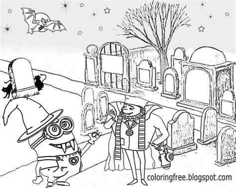 My happy halloween printable coloring pages help you have a friendly all hallows eve. Cemetery Coloring Pages at GetColorings.com | Free ...