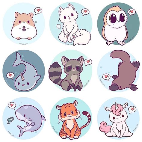 Pin By No Face On Cartoon And Chibi Cute Kawaii Animals Kawaii Animals