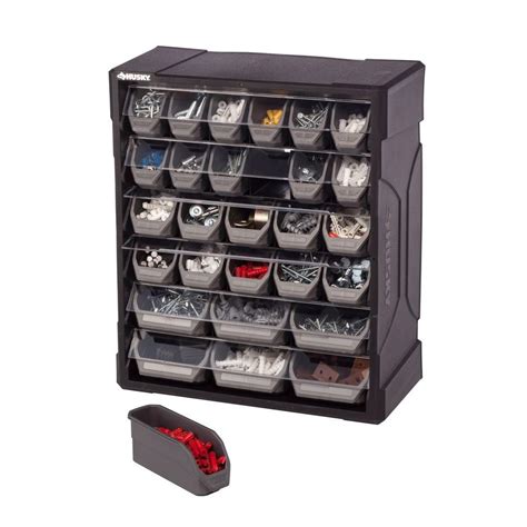 Lockable to keep away unwanted intruders. Husky 28-Drawer Small Parts Organizer-222169 - The Home Depot
