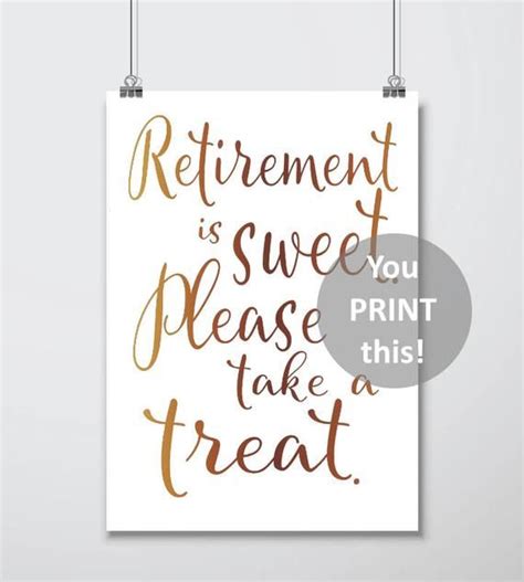 Retirement Sign Retirement Is Sweet Please Take A Treat Etsy