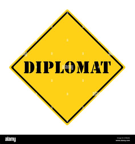 A Yellow And Black Diamond Shaped Road Sign With The Word Diplomat