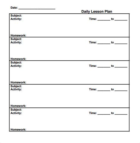 Free 6 Sample Lesson Plan Templates In Pdf Ms Word Printable Lesson Plans