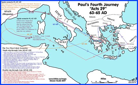 Modern Day Map Of Pauls Missionary Journeys Maps Catalog Online Bible Mapping Pauls