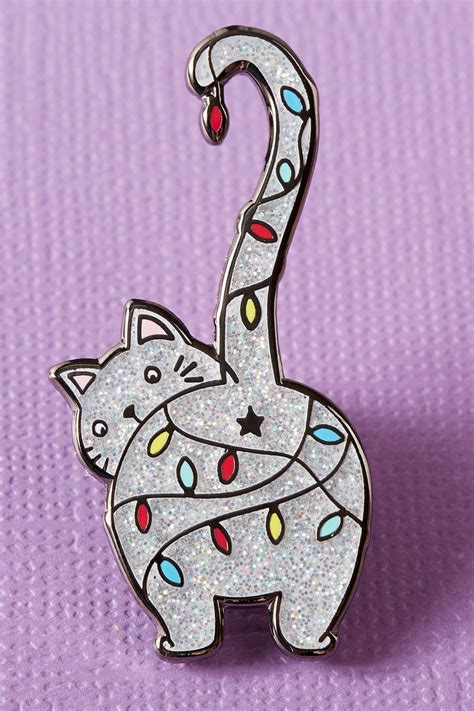 60s Christmas Kitty Enamel Pin