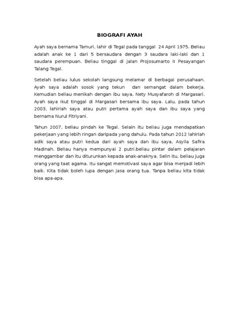 Contoh Teks Biografi Beserta Strukturnya Dan Unsur Kebahasaannya