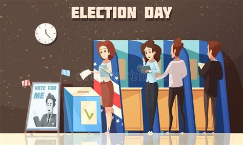 Politics Election Voting Cartoon Illustration Stock Vector