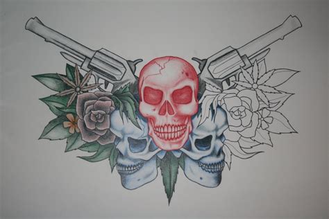 Skulls And Guns Wallpaper Wallpapersafari