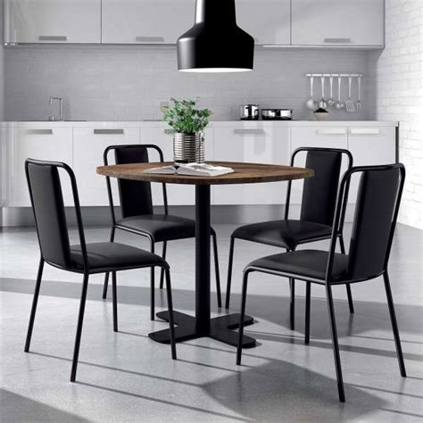 Envie d'une table ronde de cuisine de qualité ? Table ronde pour cuisine en stratifié avec pied central ...