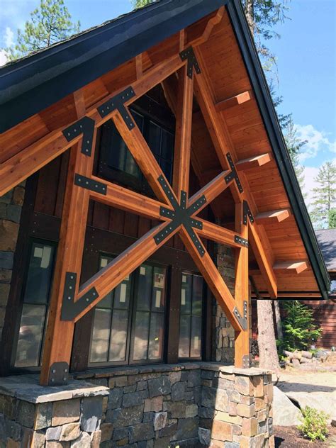 Image Rustic House Steel Trusses Rustic Home Design