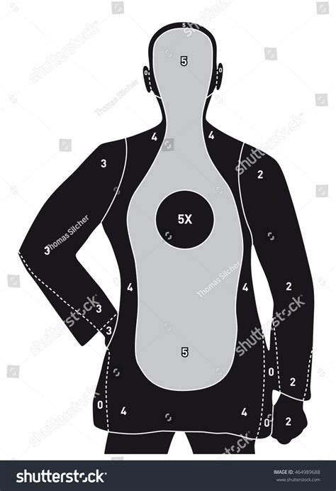 A diagnostic / corrective shooting target from targets4free. Human Silhouette Shooting Target professional Size 74 ...