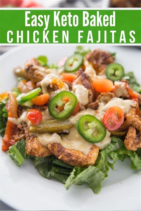 Put chicken into casserole dish. Easy Keto Baked Chicken Fajitas {Low Carb Friendly ...