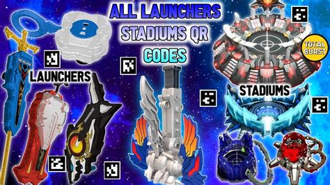 ALL LAUNCHER AND STADIUM QR CODES BEYBLADE BURST SURGE APP YouTube