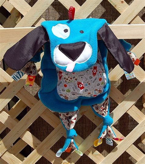 Sensory Taggie Toyblanket Dog Shaped Taggie Blanket Etsy Taggie