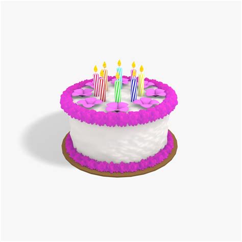 free birthday cake 3d model