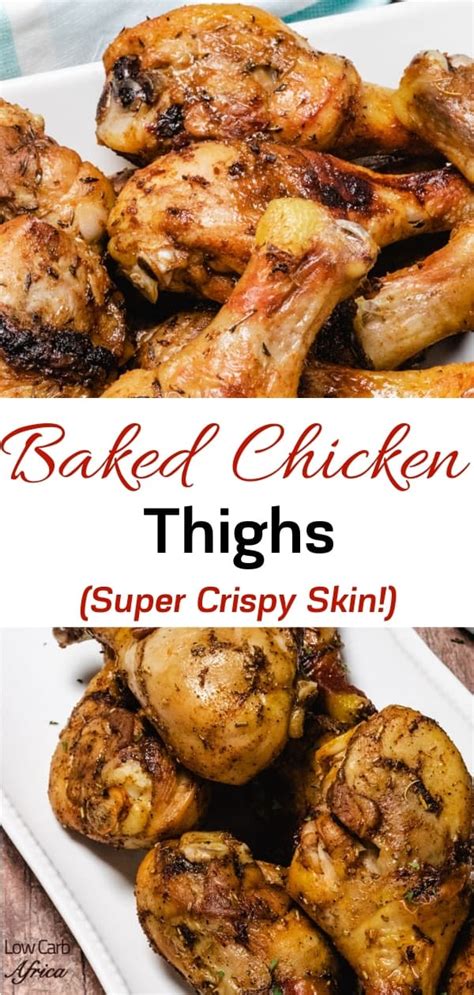 It's the only guide for how to bake chicken legs you'll ever need. Crispy Skin Baked Chicken Drumsticks | Low Carb Africa