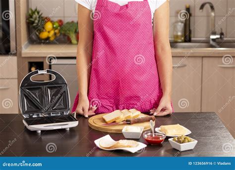 Woman Making Breakfast Stock Photo Image Of Healthy