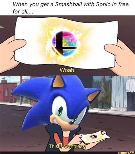 When You Get A Smashbal With Sonic In Free For All