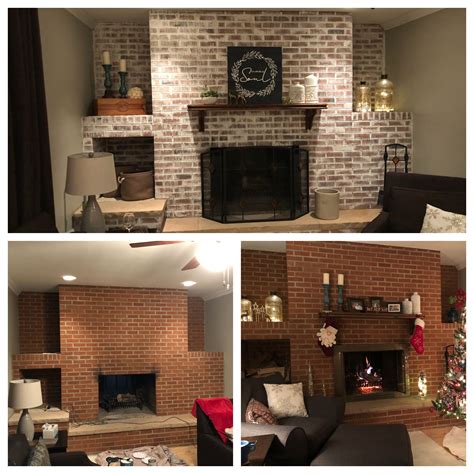 2030 Painted Brick Fireplaces Before And After