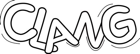 Clipart - CLANG outlined