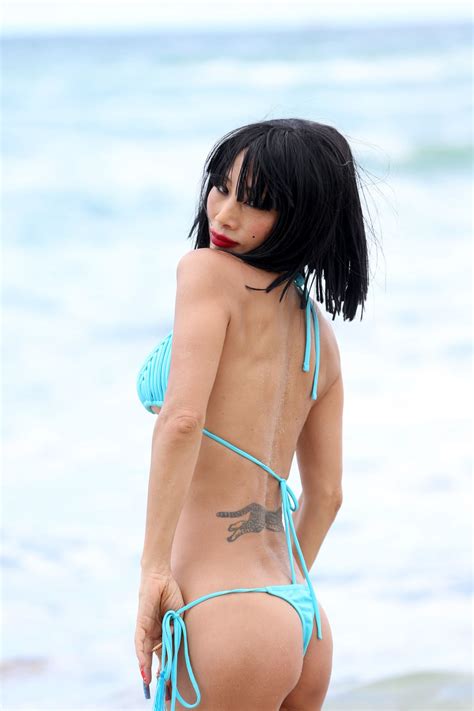 Bai Ling In A Blue Bikini At Sunny Isles Beach Hawtcelebs