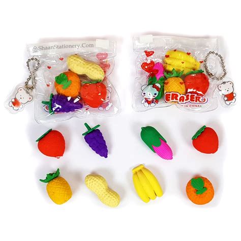 Buy Cute Fruit Eraser For Kids Fancy Stationery Pack Of 4 Erasers