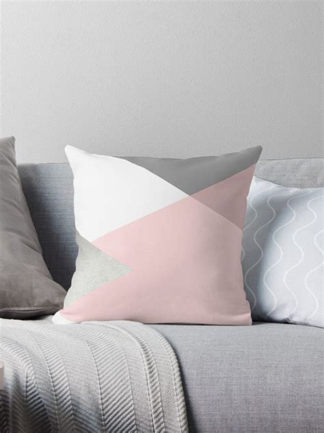 Maybe you would like to learn more about one of these? Geometrics - grey blush silver | Throw Pillow | Pink ...