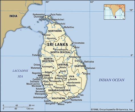 Map Of Sri Lanka And Geographical Facts Where Sri Lanka On The World Map World Atlas