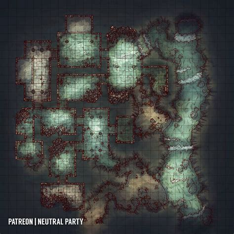 Flooded Dungeon Battlemaps Fantasy City Map Dnd World Map Dungeon
