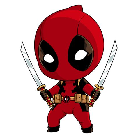 Marvel Chibi Deadpool Sticker Sticker Mania