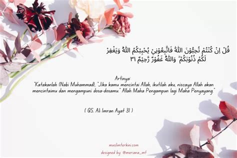 Quran Surah Ali Imran Ayat 31 Arab Latin Dan Artinya Tentang Cinta