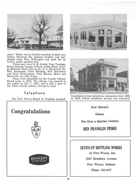 New Haven Centennial Allen County Indiana Acpl Genealogy Center