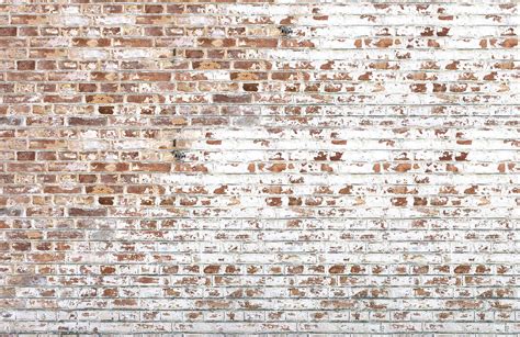 White Painted Brick Wallpaper Muralswallpaper
