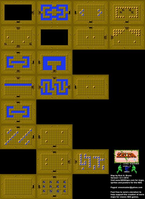 The Legend Of Zelda Level 4 Snake Nes Map Bg Legend Of Zelda