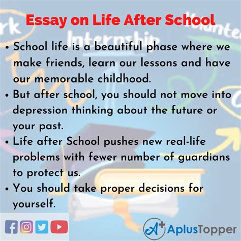 Essay On Life After School Life After School Essay For Students And