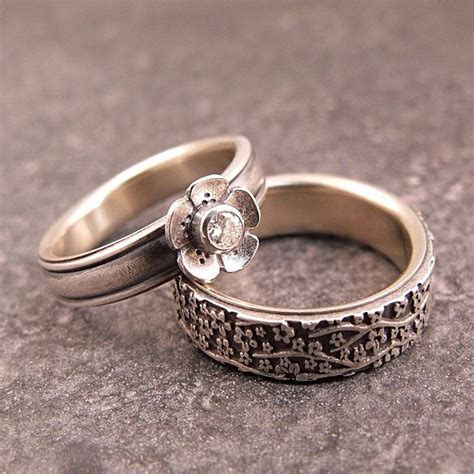 Sometimes, opposites attract practicing can be a. Opposites Attract Wedding Band Set - sterling silver and ...