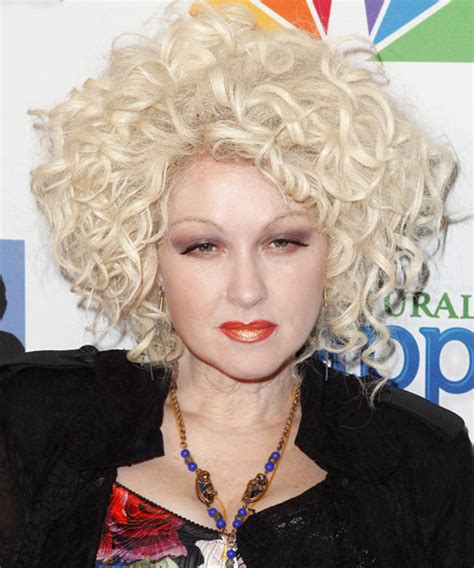 Cyndi Lauper Medium Curly Hairstyle Thehairstyler Com