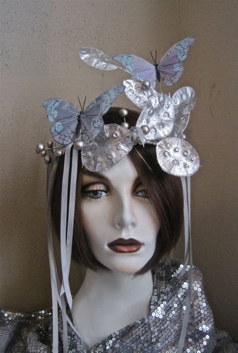 Fairy Headpiece Butterflies Crown Wreath Ren Faire Silver Etsy