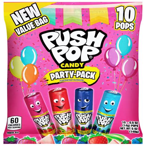 Buy Push Pop Individually Wrapped Lollipop Variety Party Pack 10