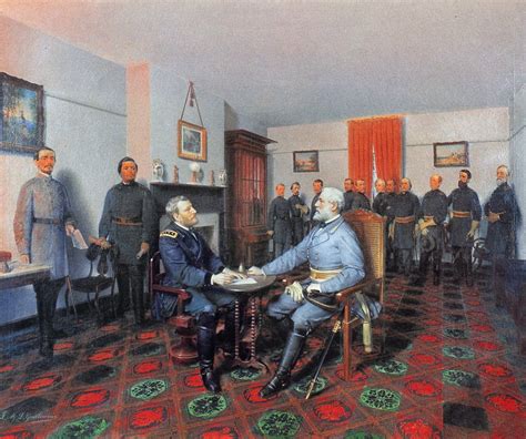 Civil War Appomattox 1865 Nthe Surrender Of General Lee To General