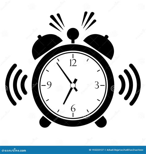Ringing Alarm Clock Vector Icon Stock Vector Illustration Of Minute