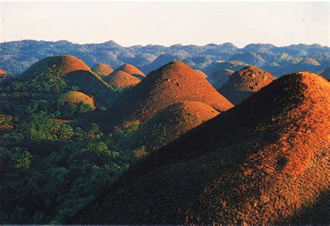 These domes range in height from 100 to 150 feet. Chocolate Hills, Bohol Province, Philippines | Most ...