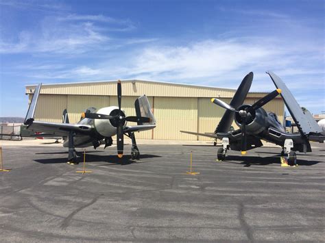 Vought F4u 1a Corsair And Grumman F8f 2 Bearcat At Planes Of Fame May