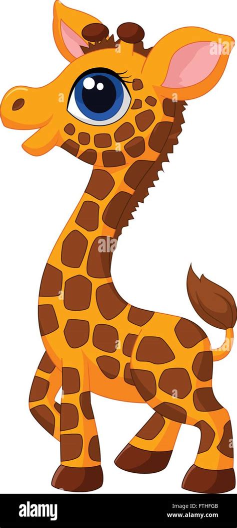 Cute Baby Giraffe Cartoon Stock Vector Image And Art Alamy
