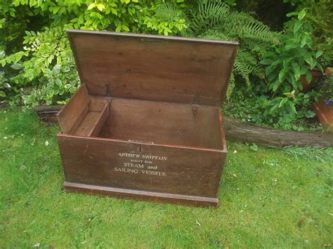 Antique Wooden Sea Chest By Woods Vintage Home Interiors