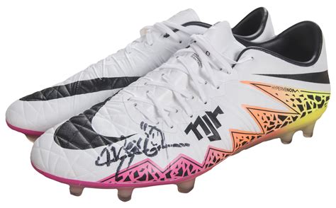 Lot Detail Neymar Match Used And Signed Nike Cleats Brazilian Football