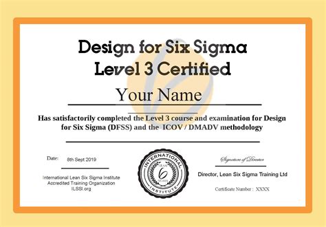 Dfss Lean Six Sigma Training And Certification