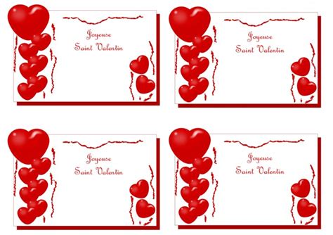 Carte Saint Valentin 2012 à Imprimer